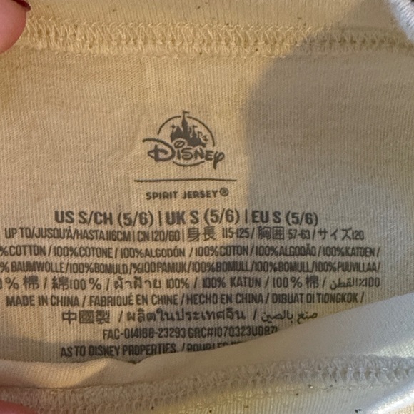 Disney Cream Long Sleeve Tee with Gold Logo - Picture 2 of 3